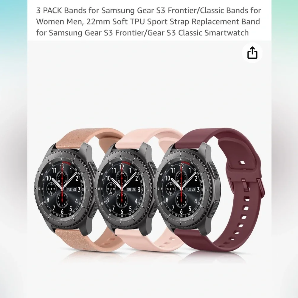 New bands for Samsung watch, 3 pack